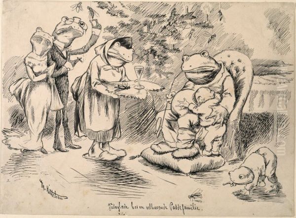 Julglaede hos en velhavede paddefamilie - view 1