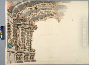 Decor for theatre; "Palais Infernal", set for an opera by Lully Decor for theatre; "Palais Infernal", set for an opera by Lully