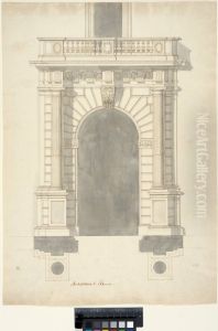 Portalen till Palazzo Sciarra, Rom by Nicodemus Tessin the Younger
