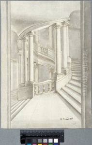 Den ovala trappan i Palazzo Barberini by Nicodemus Tessin the Younger
