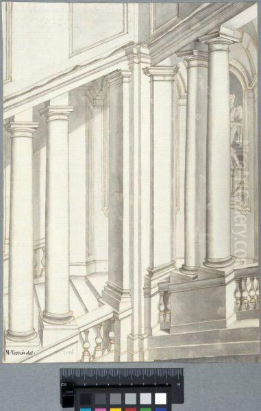 Den rektangulara trappan i Palazzo Barberini - view 1