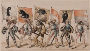 Fanbarare for sex schweiziska kantoner by Niklaus Manuel Deutsch