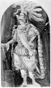 Hertig Karl i karuselldrakt by Jonas Akerstrom