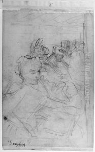 Skiss till "Omnibus". Ur skissbok by Anders Zorn