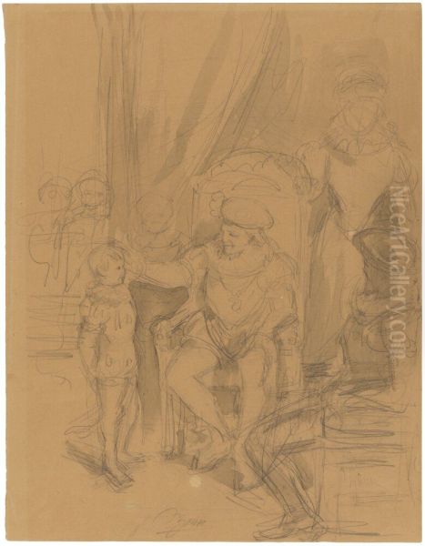 Young Gustaf Eriksson before King Johan - view 1