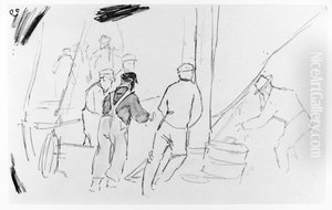 Skissbok IV, 36 blad med figurskisser by Carl Wilhelm Wilhelmson