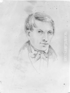 Portratt av Olof Ohlsson, historiemalare by Alexis Wetterbergh