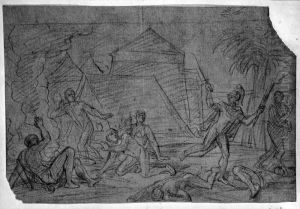 Okant amne (David i Sauls lager?) by Francois-Alexandre Verdier