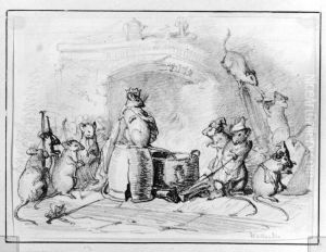 "Suppe paa en polsepind". Illustration till sagan av H.C. Andersen "Suppe paa en polsepind". Illustration till sagan av H.C. Andersen