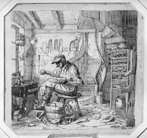 Skissbok nummer 2, 75 blad med bl.a kompositioner for oljetavlor, trasnitt i tidningar, kalendrar m.m. by Josef Wilhelm Wallander