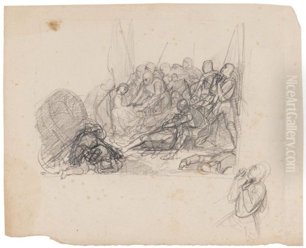 Gustav II Adolf aterfinnes dod efter slaget vid Lutzen - view 1