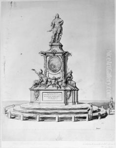 Skiss till monument for Ludvig XV