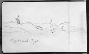 Skissbok, 32 blad, landskap, Fiskebackskil, Lysekil, Traslov m.m. Skissbok, 32 blad, landskap, Fiskebackskil, Lysekil, Traslov m.m.