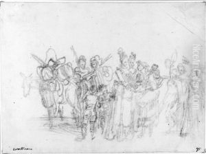 Resande komedianter by Jean-Antoine Watteau