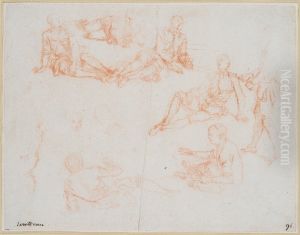 Eight Studies of a Man Standing or Semirecumbent on the Ground