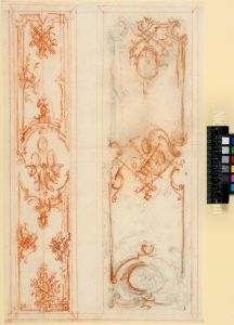 Two Drafts for Decorative Murals by Jean-Antoine Watteau