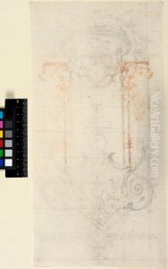 Decorative Mural with Arabesques by Jean-Antoine Watteau