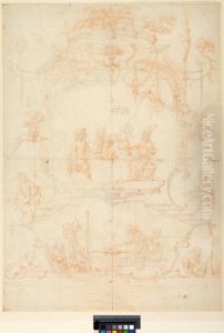 Singerie. Draft for mural decoration at Marly Singerie. Draft for mural decoration at Marly