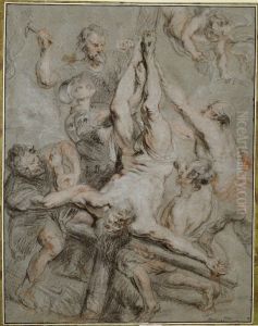 Petri korsfastelse by Jean-Antoine Watteau