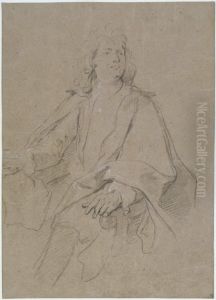 Portratt av Jules Hardouin Mansart by Francois de Troy