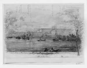 Utsikt mot Slottet och Soder over Strommen, Stockholm by Ferdinand Tollin