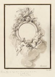 Frame with a Rooster and Putti