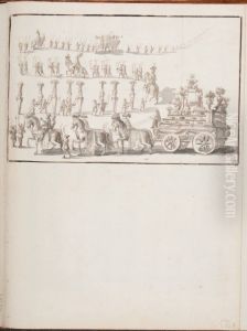 Festtag representerande konditorivaror, Rom 1668 by Pierre Paul Sevin
