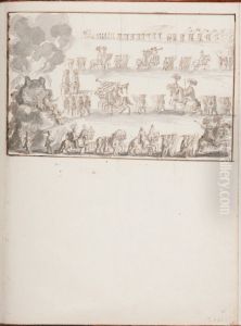 Festtag representerande Vesuvius, Rom 1668