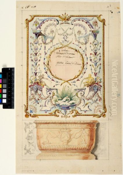Design for the Decoration of a Royal Bathroom, a Bathtub with Wall Panels - view 1