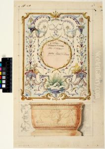 Design for the Decoration of a Royal Bathroom, a Bathtub with Wall Panels by Claude III Audran