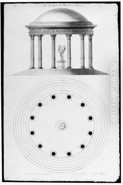 Amortemplet i Trianon. Exterior och plan - view 1