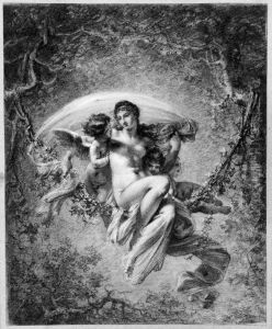Kvinna buren av amoriner by Pierre-Paul Prud'hon