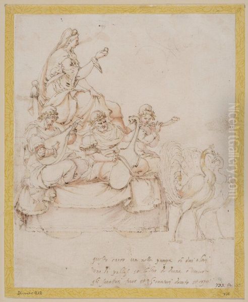 Juno leaning on a low carriage - view 1