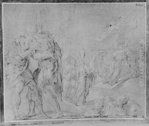 Odysseus bjuder Alcinus farval by Francesco Primaticcio