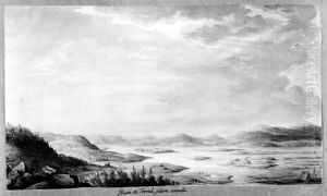 Fleuve de Tornea, plaine inondee by Anders Fredrik Skjoldebrand