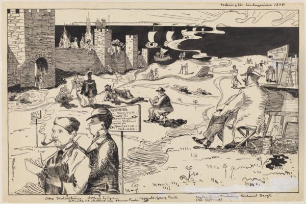 The Artists' Colony In Visby, Illustration for Sondags-Nisse - view 1