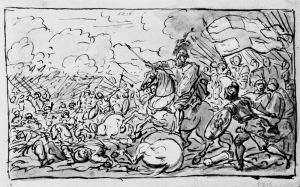 Ryttarstrid med korsfarare by Charles Parrocel