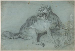 Rav fangad i ravsax by Jean-Baptiste Oudry