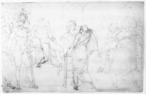 Commodus med Herkules. Attribut by Johan Tobias Sergel