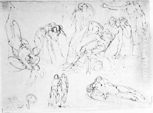 Figurstudier by Johan Tobias Sergel