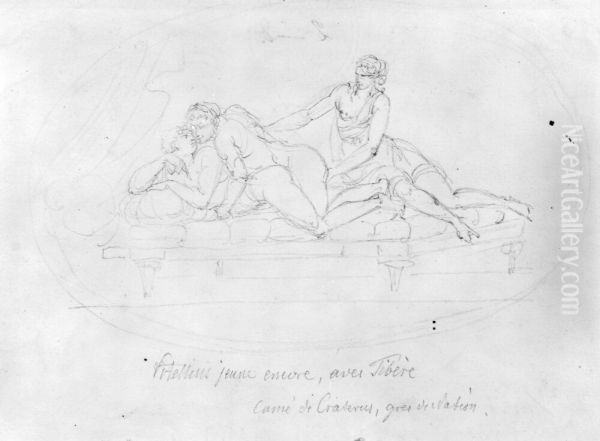 Vitellius i en karleksscen med Tiberius - view 1