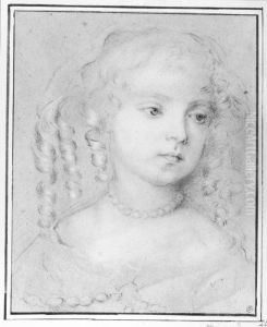 Portratt av ung dam by Pierre Mignard I