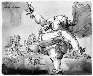 Illustration till visan "Pa lifvets modosamma strat". Fjarde versen. "Och ar bland glada vanner rolig" by Johan Tobias Sergel
