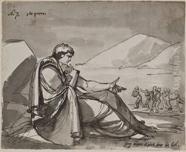 Illustration till visan "Pa lifvets modosamma strat". Tredje versen 4. "Jag anser livet som en lek" - view 1