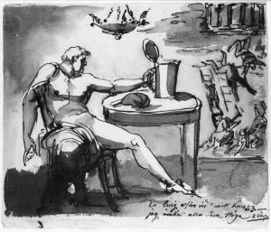 Illustration till visan "Pa lifvets modosamma strat". Femte och sjatte raden