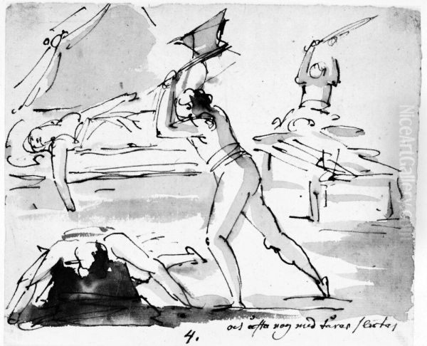 Illustration till visan "Pa lifvets modosamma strat". Forsta versen 4 "och ofta nog med tarar slutas" - view 1