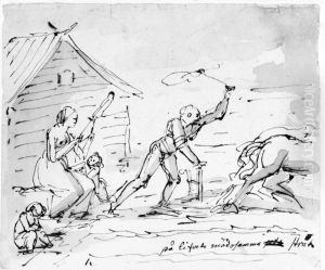 Illustration till visan "Pa lifvets modosamma strat". Blad 1