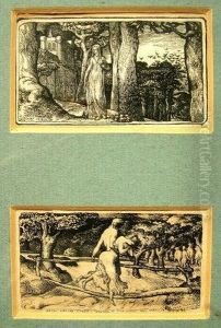 The Lady With The Rooks by Edward Calvert