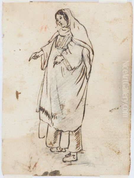 A Standing Peasant Woman - view 1