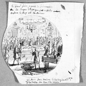 En middag for att fira giftermalet mellan kungen av Spaniens giftermal 1679 En middag for att fira giftermalet mellan kungen av Spaniens giftermal 1679